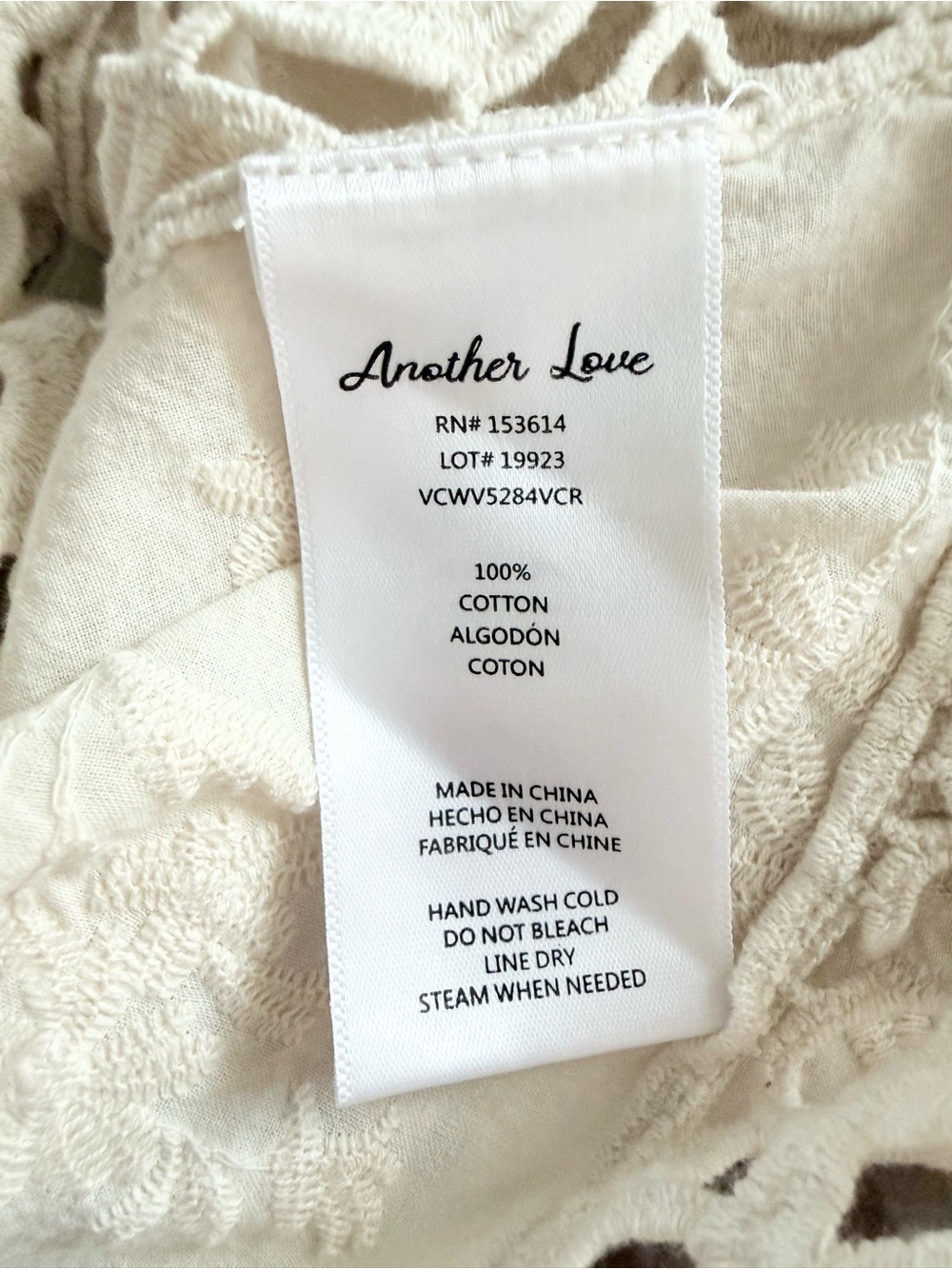 Another Love The Ruby Button Down Embroidered Blouse NWT Size XS - Picture 7 of 7